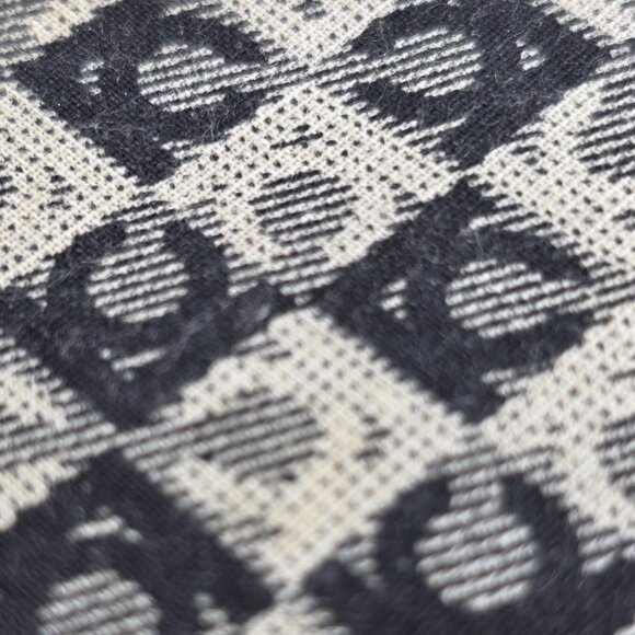 Vintage Liz Claiborne Black White Checkered Monogram Mini Wristlet Coin Purse Y2 - Picture 7 of 9